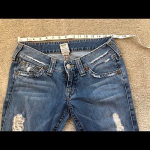 True Religion Distressed Straight Leg Inseam 34”